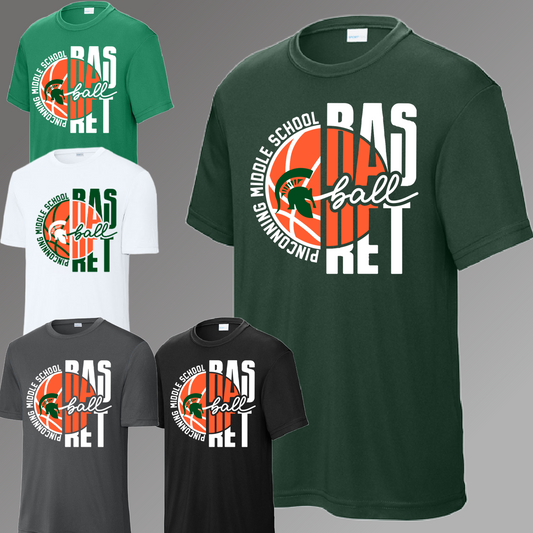 Pinconning Spartans - Middle School Basketball Performance Tee (Youth)
