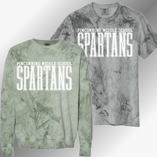 Pinconning Spartans - Middle School Tall Varsity Font Color Blast (Adult)