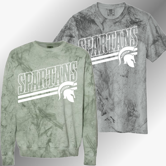 Pinconning Spartans - Angled Mascot Color Blast (Adult)