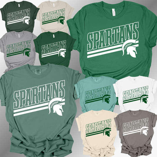 Pinconning Spartans - Angled Mascot Tee (Adult)