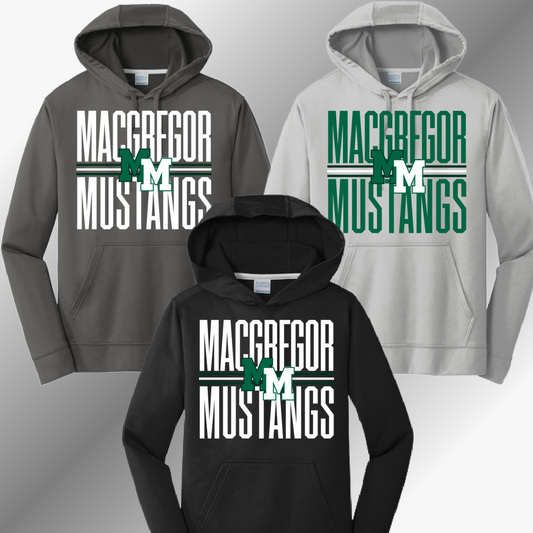 MacGregor Mustangs -School Name Performance Hoodie (Youth & Adult)