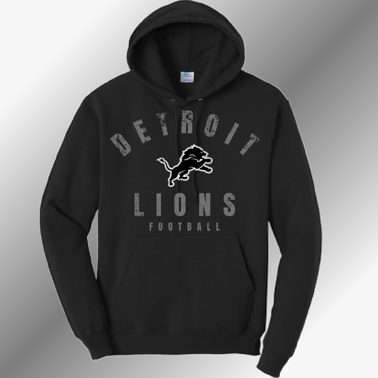 Detroit Football Distressed Blackout - Sweatshirt (Youth)