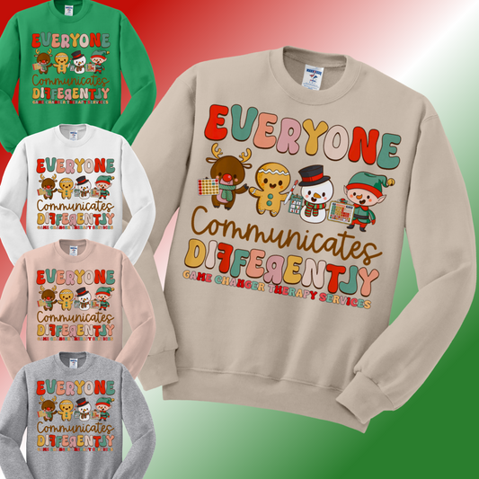 Game Changer - Everyone Communicates Differently Christmas Sweatshirt