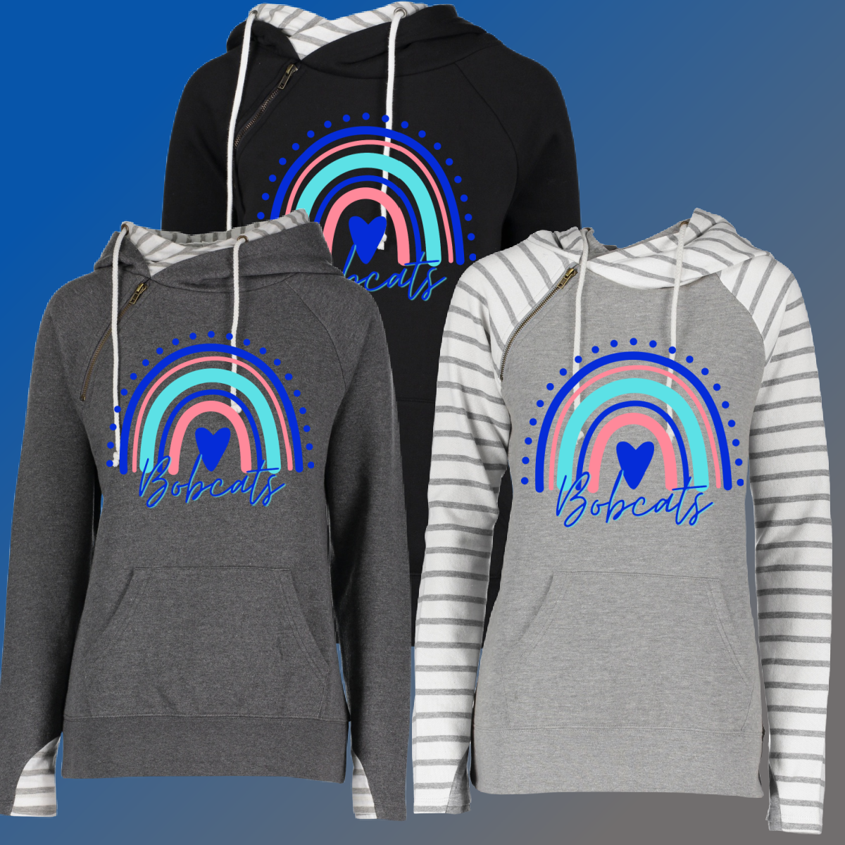 McAlear Sawden Bobcats - Rainbow Double Hooded Sweatshirt