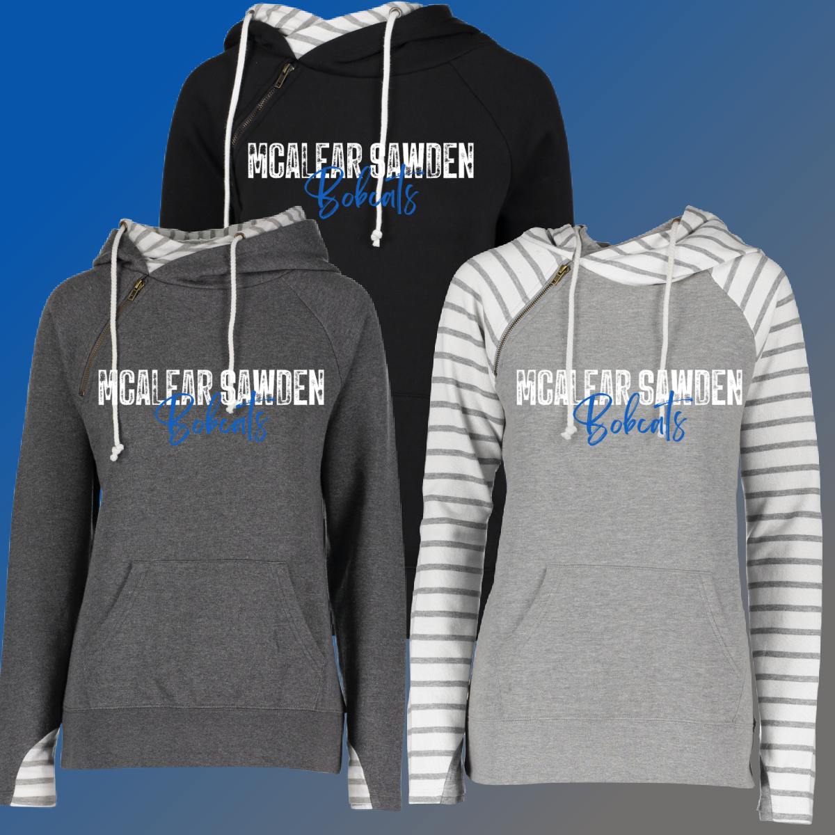 McAlear Sawden Bobcats - Simple Stamped Double Hooded Sweatshirt