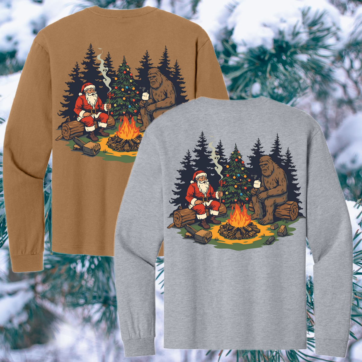 Great Lakes Boys - Santa & Bigfoot Heavyweight Tee (Youth & Adult)