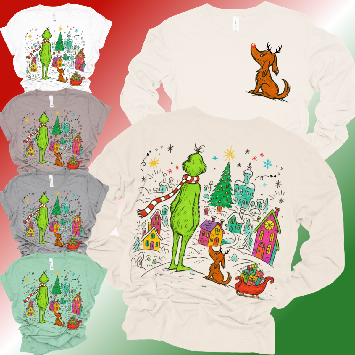 Gr!nch Whoville Scene - Bella Canvas Tee (Adult)