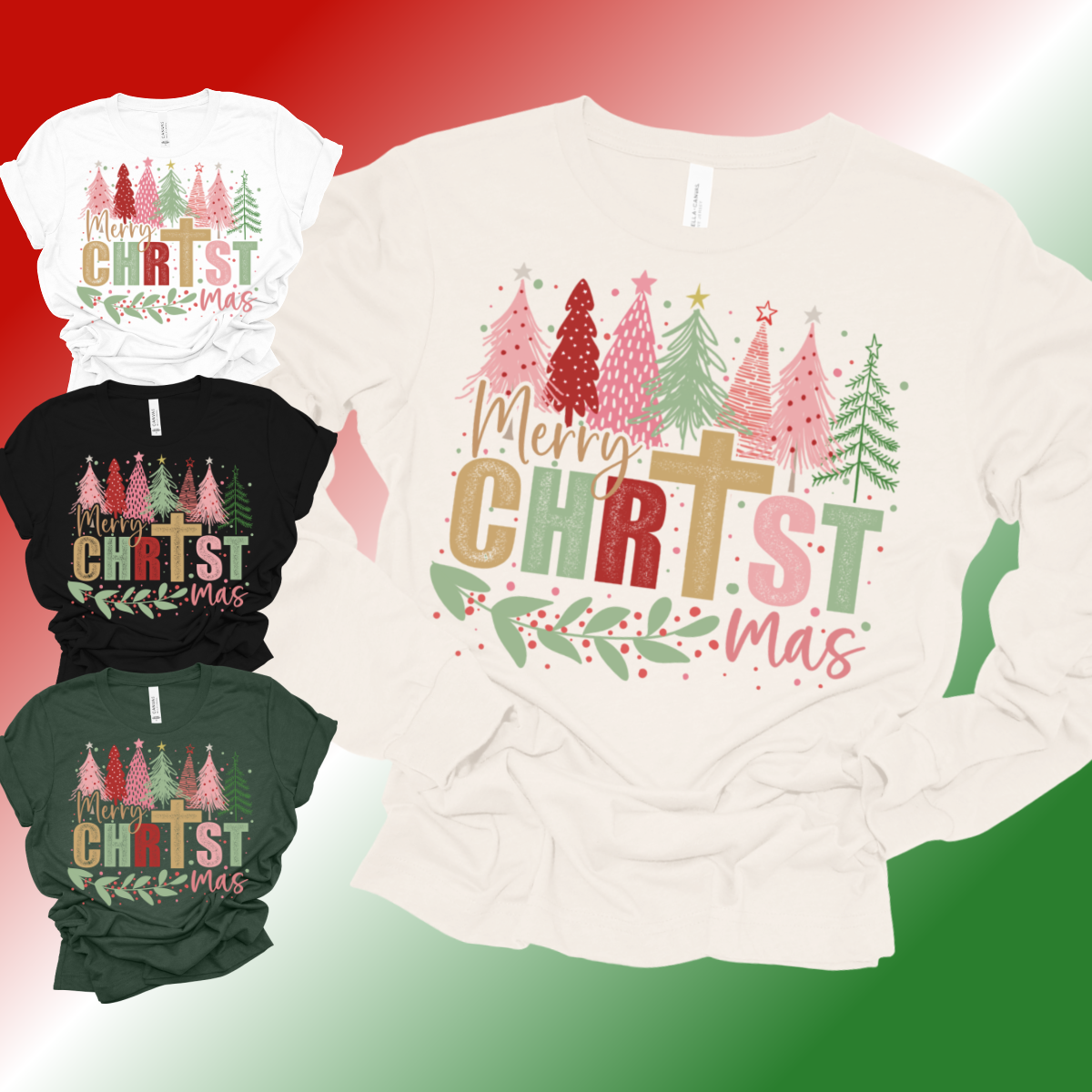 Merry ChrisTmas - Bella Canvas Tee (Adult)