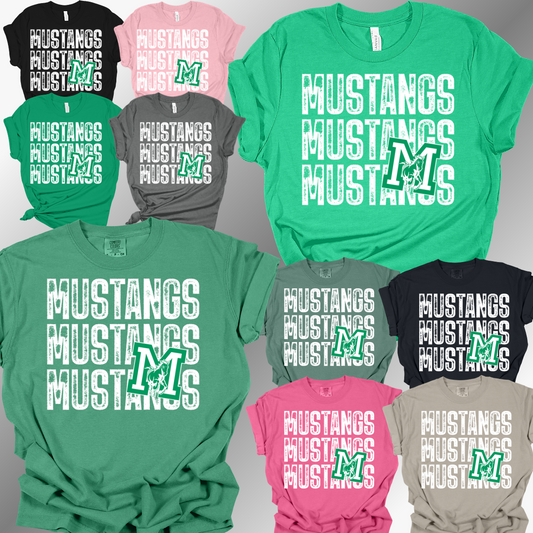 MacGregor Mustangs - Repeating Mascot Tee (Adult)