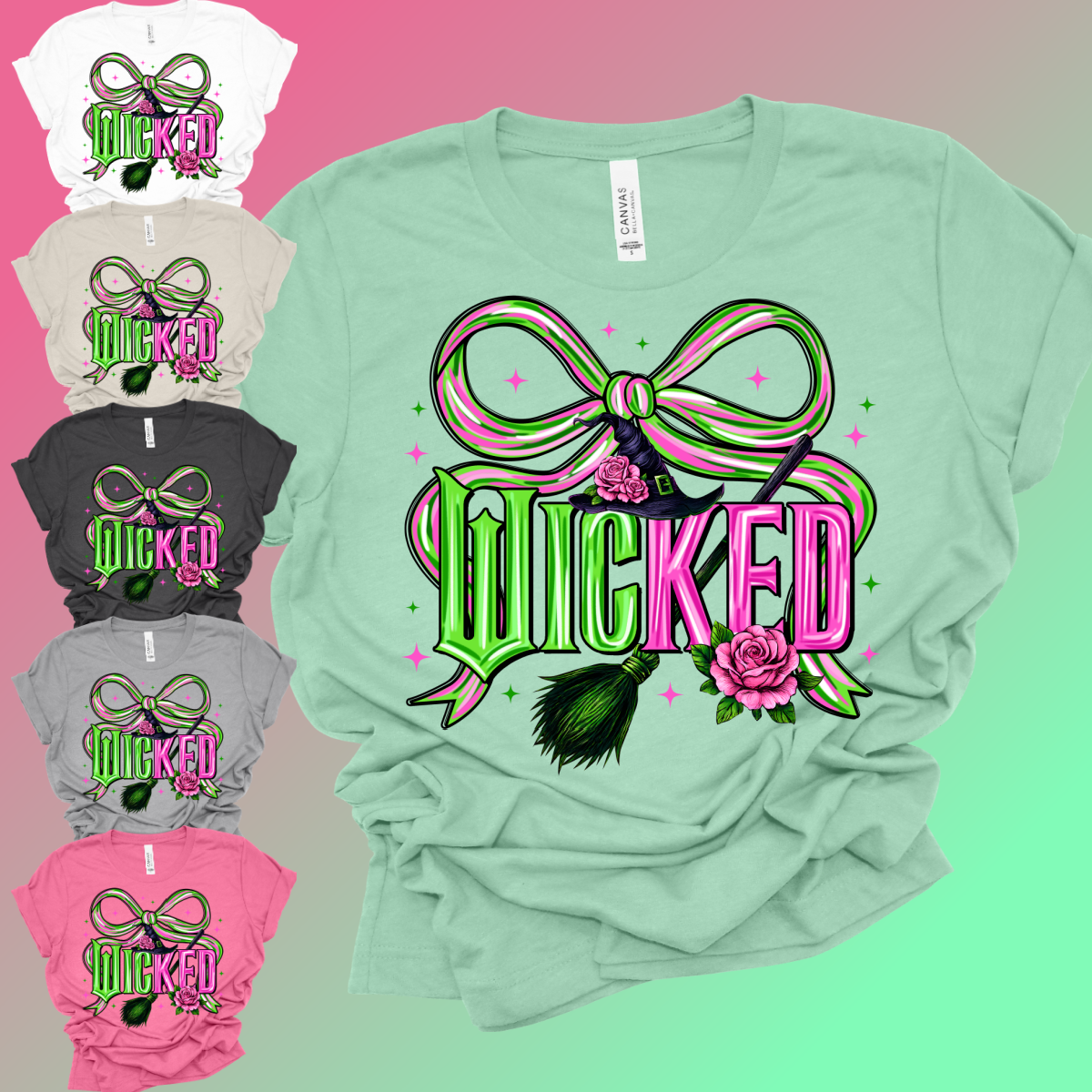 W!cked with Bow - Bella Canvas Tee (Adult)