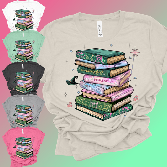 W!cked Book Stack - Bella Canvas Tee (Adult)