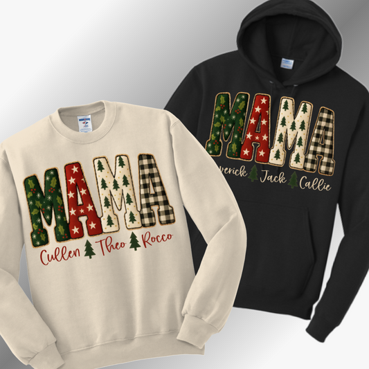 Personalized Christmas Mama - Basic Sweatshirt (Adult)