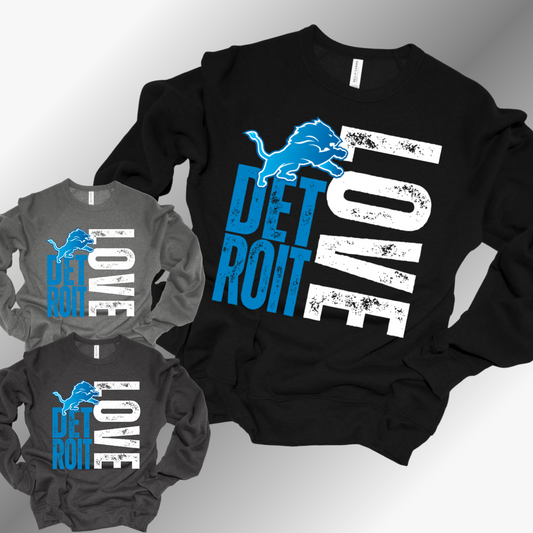 Detroit Football - Detroit LOVE Premium Sweatshirt (Adult)
