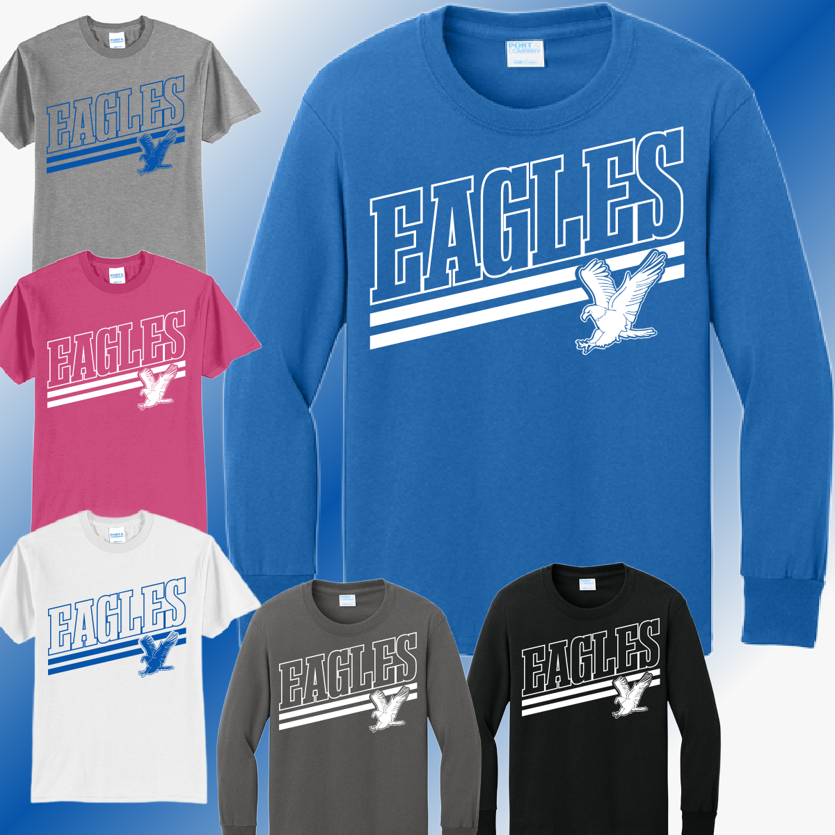 AACS Eagles - Angled Mascot Basic Tee (Youth & Adult)