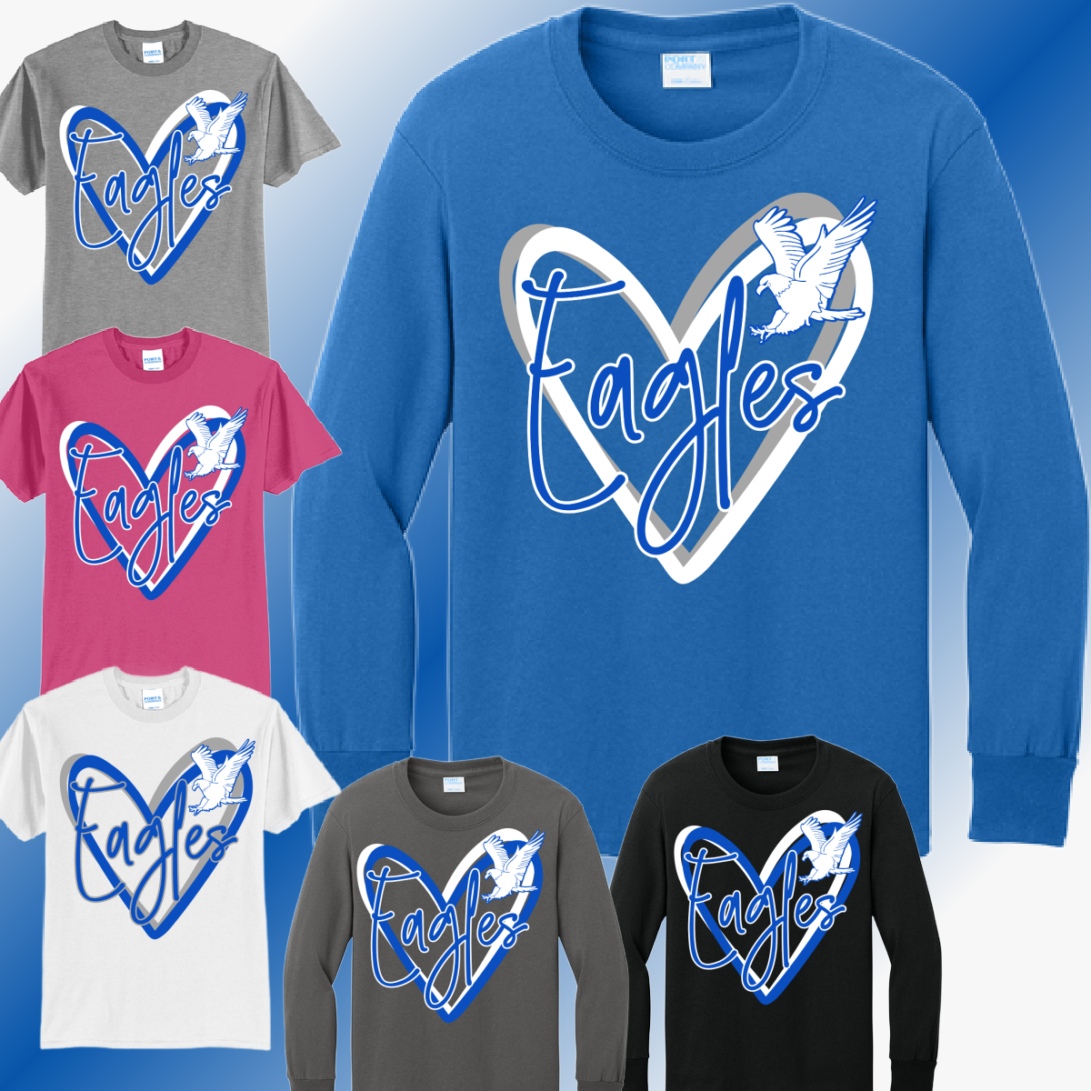 AACS Eagles - Doodle Heart Basic Tee (Youth & Adult)