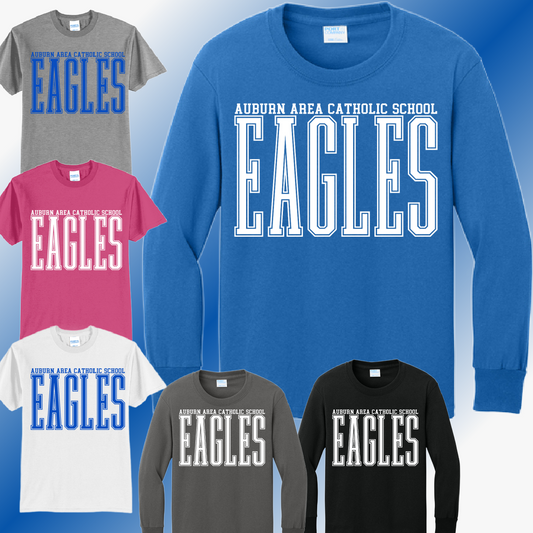 AACS Eagles - Tall Font Basic Tee (Youth & Adult)