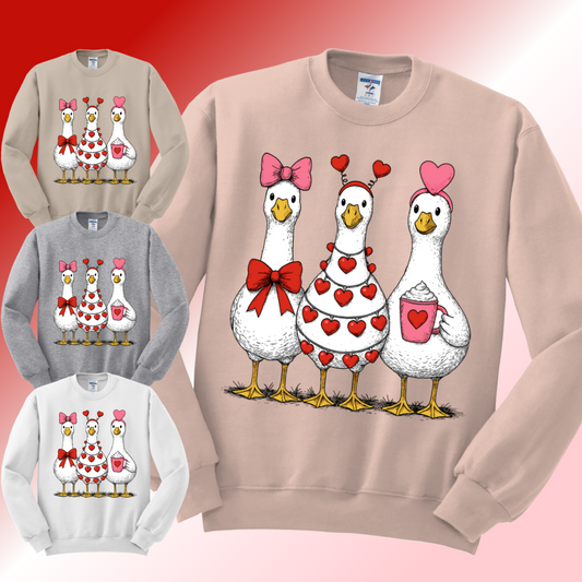 Valentines Silly Goose - Basic Sweatshirt (Adult)