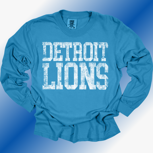Detroit Football READY TO SHIP - Long Sleeve Tee (Adult)