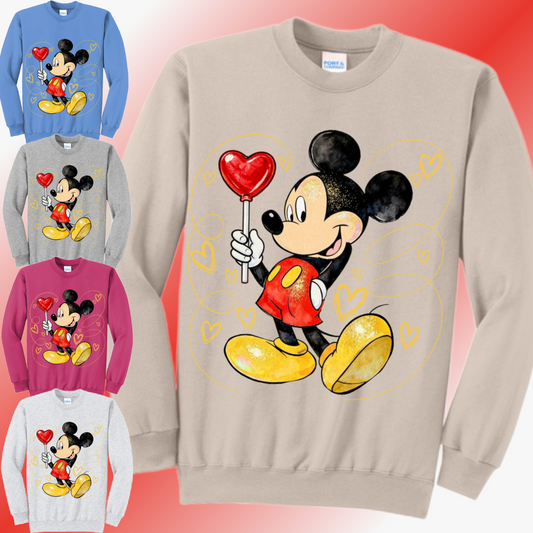 Valentines Day - Boy Mouse Basic Sweatshirt (Adult)