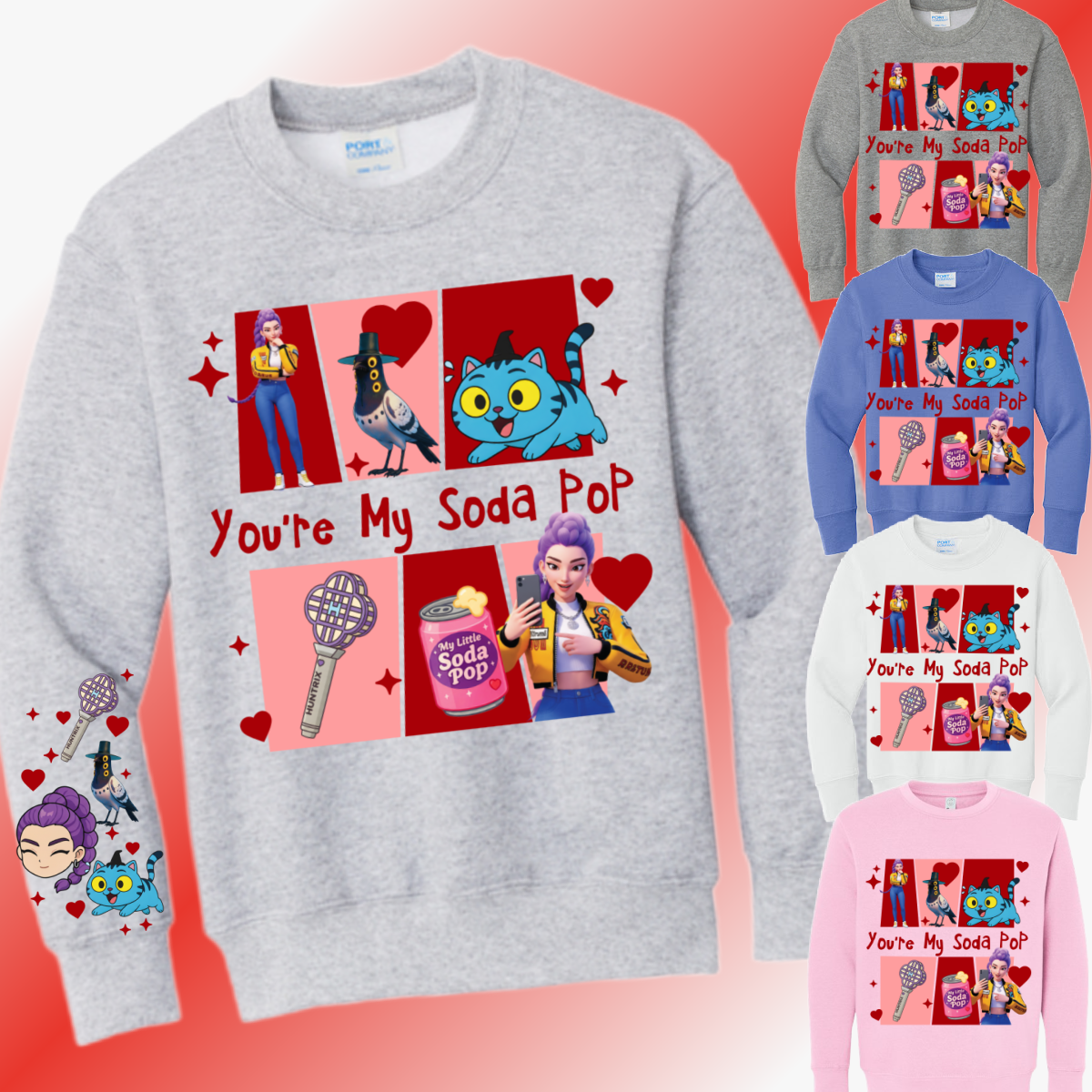 Valentines Day - Soda Pop Basic Sweatshirt (Youth)