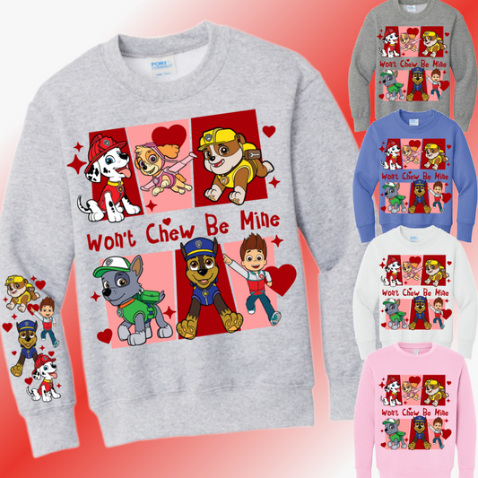 Valentines Day - Dog Patrol Basic Sweatshirt (Youth)