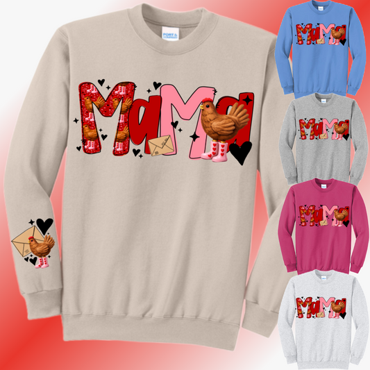 Valentines Day - Chicken Mama Basic Sweatshirt (Adult)