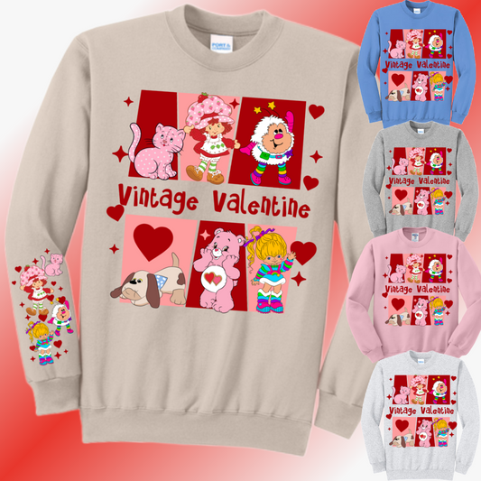 Valentines Day - Vintage Valentine Basic Sweatshirt (Adult)