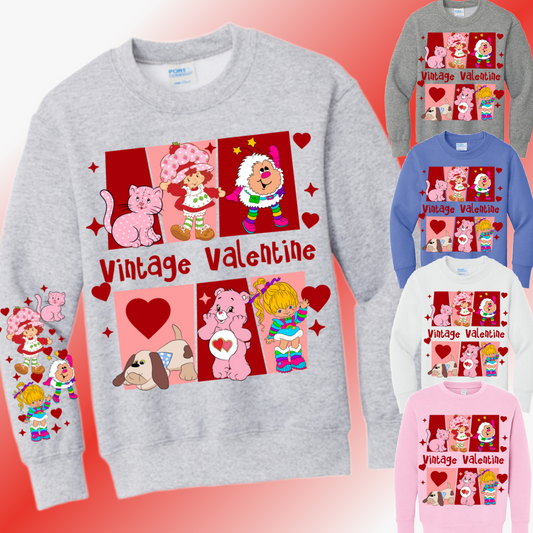 Valentines Day - Vintage Valentine Basic Sweatshirt (Youth)