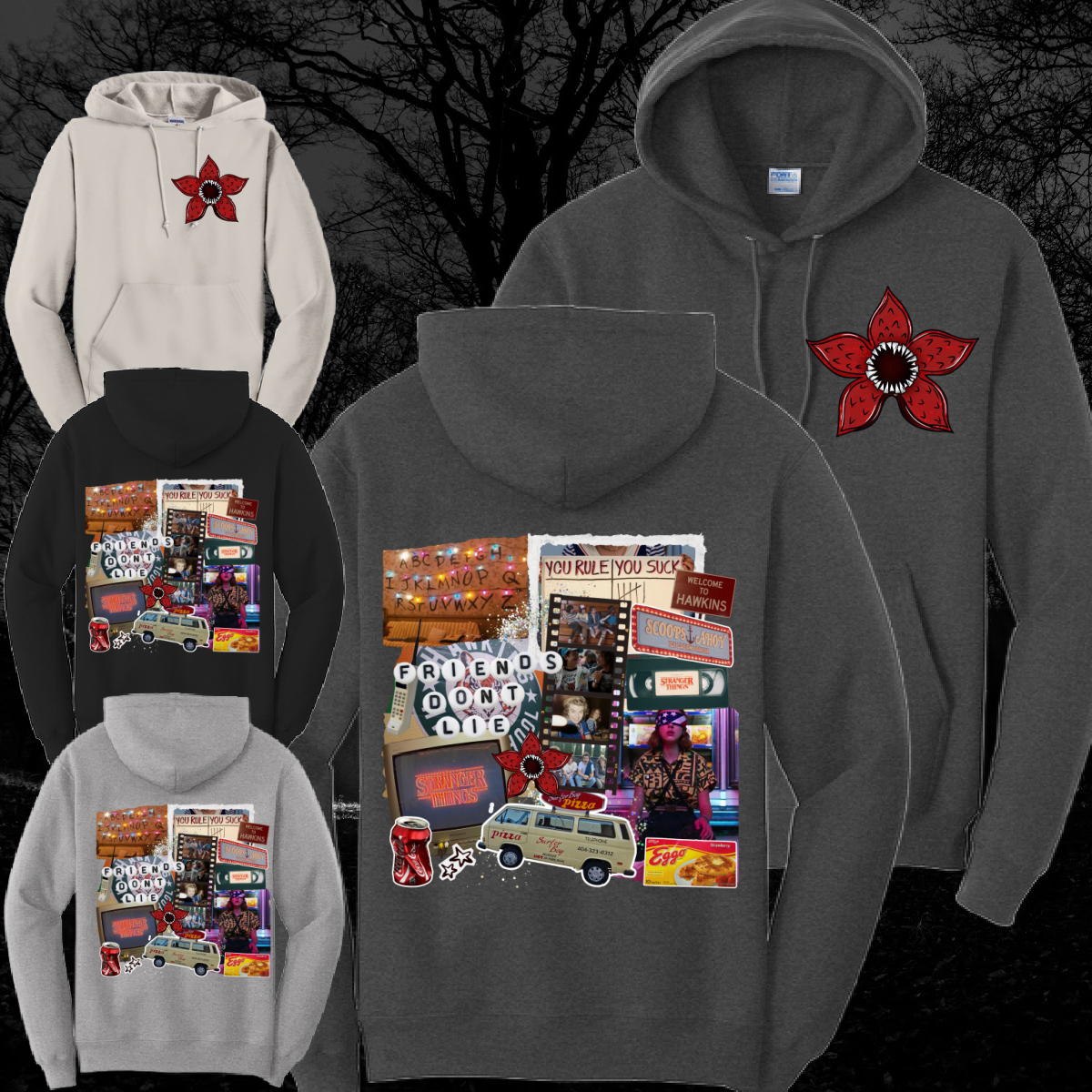 ST5 Friends Don't Lie Collage - Basic Sweatshirt