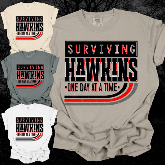 ST5 Surviving Hawkins  - Comfort Colors Tee (Adult)