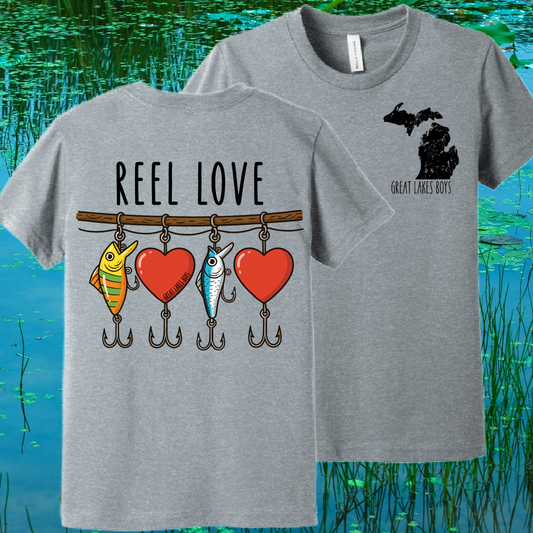 Great Lakes Boys -  Reel Love Valentine Premium Tee (Toddler, Youth & Adult)