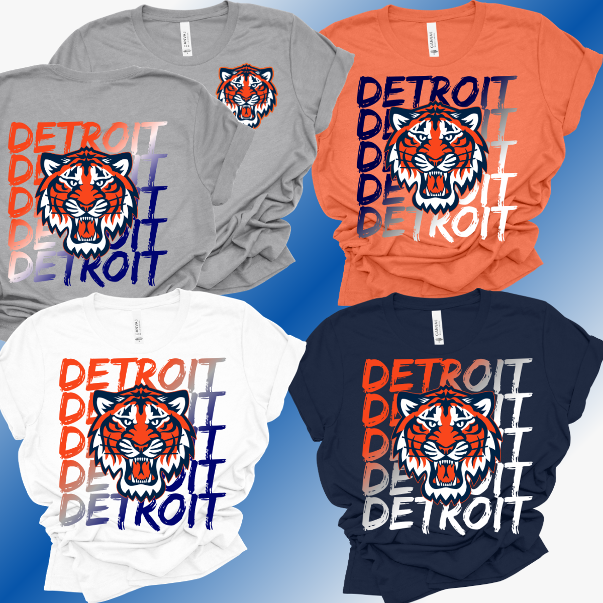 Detroit Baseball - Graffiti Bella Canvas Tee (Adult)