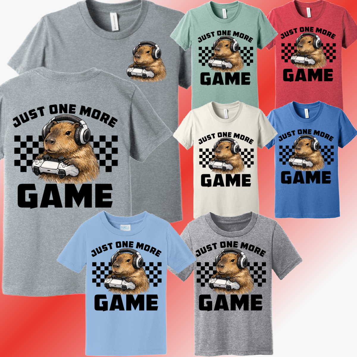 Just One More Game Capybara Tee (Youth)