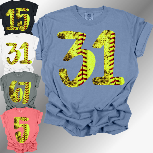 Softball Dirt Numbers - Comfort Colors Tee (Adult)