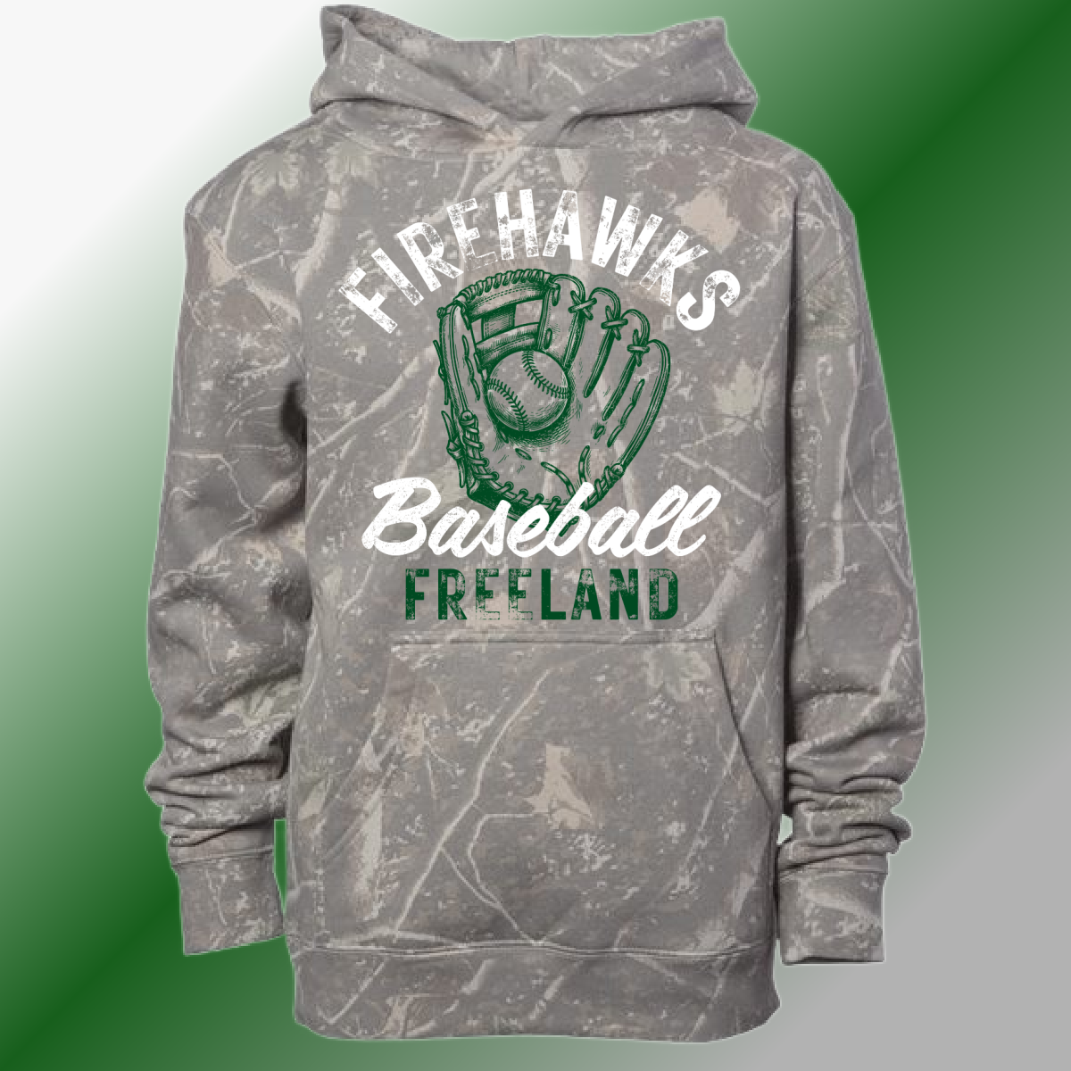 Freeland Firehawks - Sketch Glove Deadwood Camouflage Hoodie (Youth & Adult)