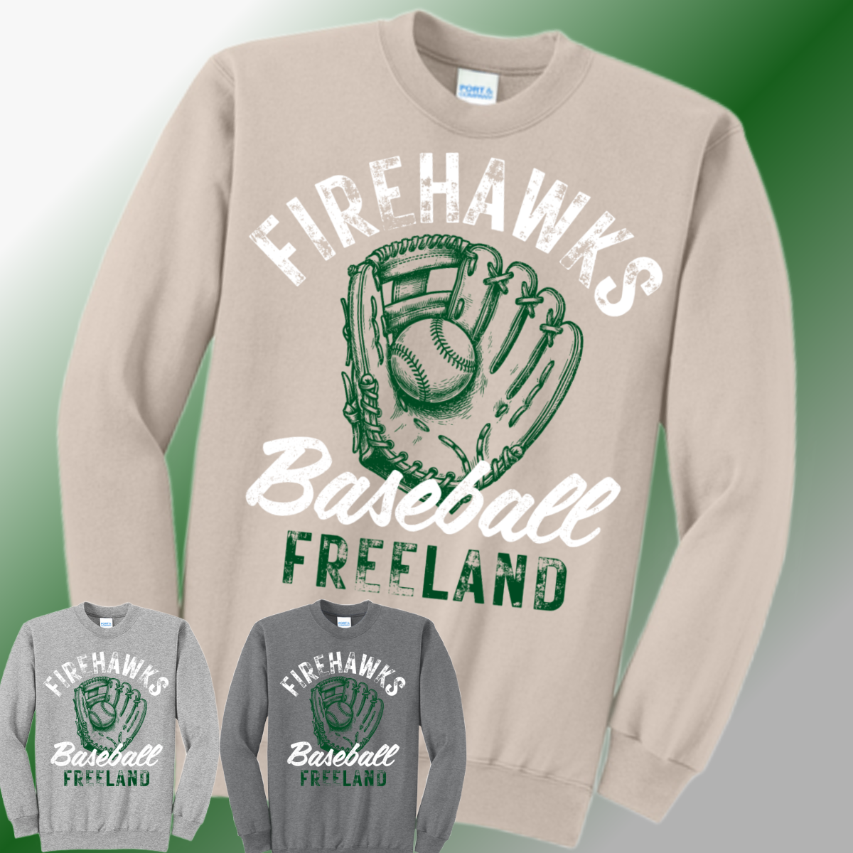 Freeland Firehawks - Sketch Glove Basic Sweatshirt (Adult)