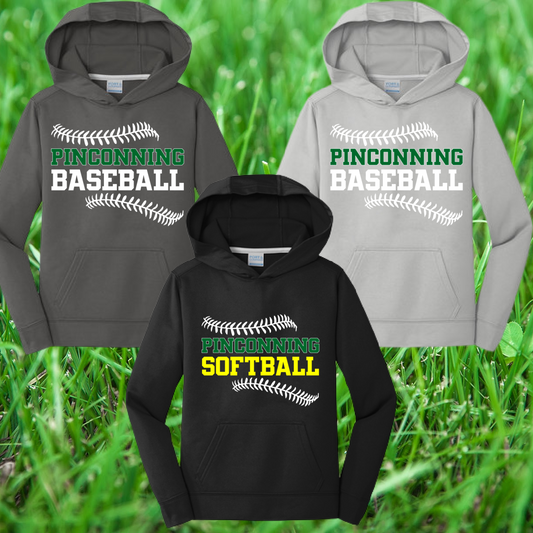 Pinconning Baseball/Softball - Stitches Logo Performance Hoodie (Youth & Adult)