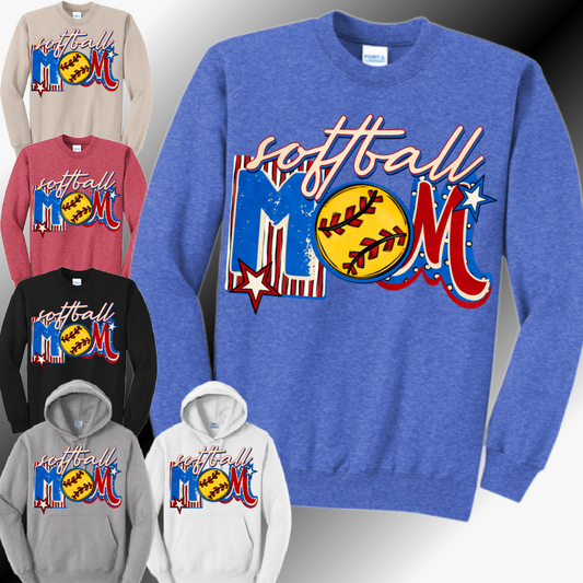 SOFTBALL Mom - Basic Sweatshirt (Adult)