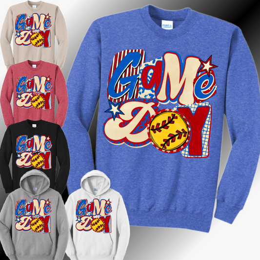 Game Day SOFTBALL- Basic Sweatshirt (Adult)