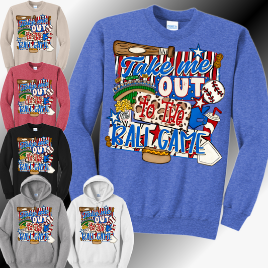 Take Me Out To The Ballgame BASEBALL - Basic Sweatshirt (Adult)