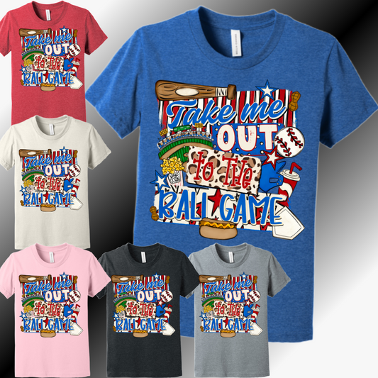 Take Me Out To The Ballgame BASEBALL - Bella Canvas Tee (Youth)