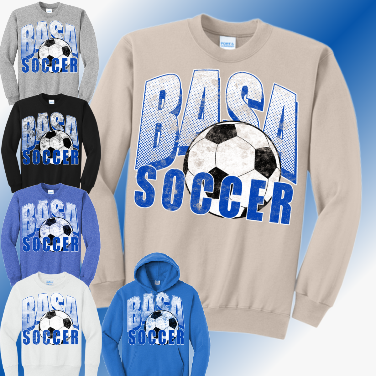 BASA Soccer - Grunge Basic Sweatshirt (Adult)
