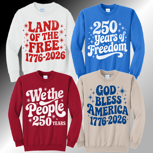 America/USA 250 Years- Basic Sweatshirt (Adult)