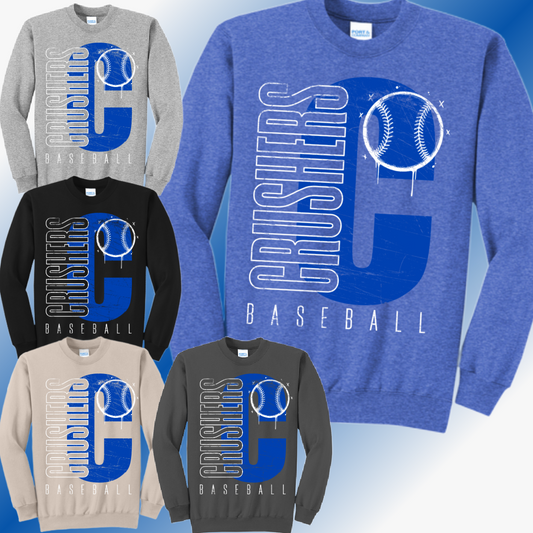 Crushers Baseball - Initial Basic Sweatshirt (Adult)
