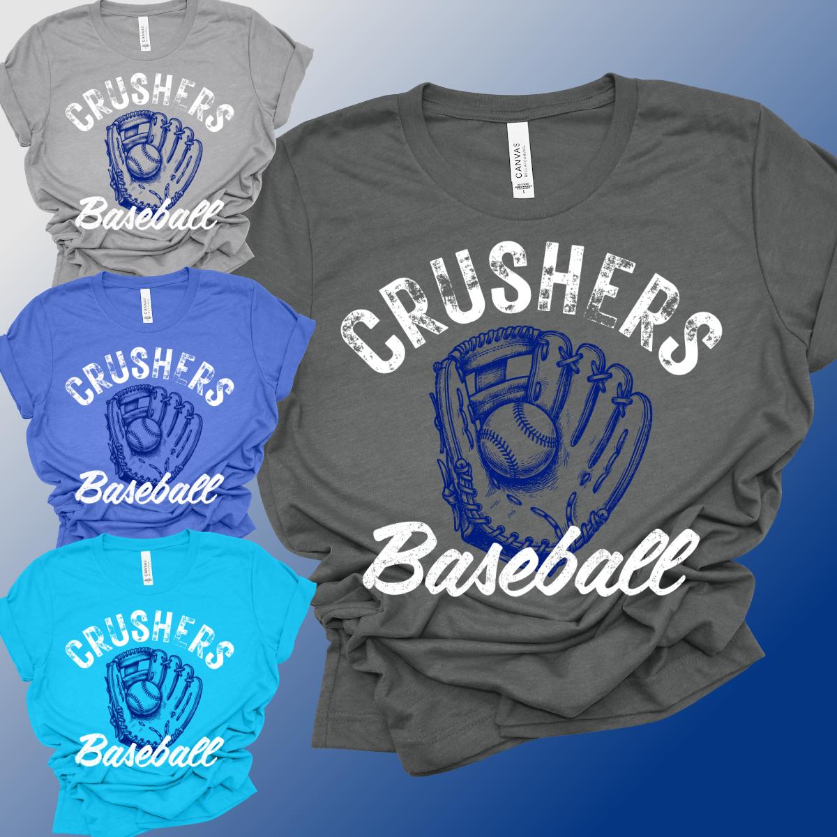 Crushers Baseball - Glove Bella Canvas Tee (Adult)