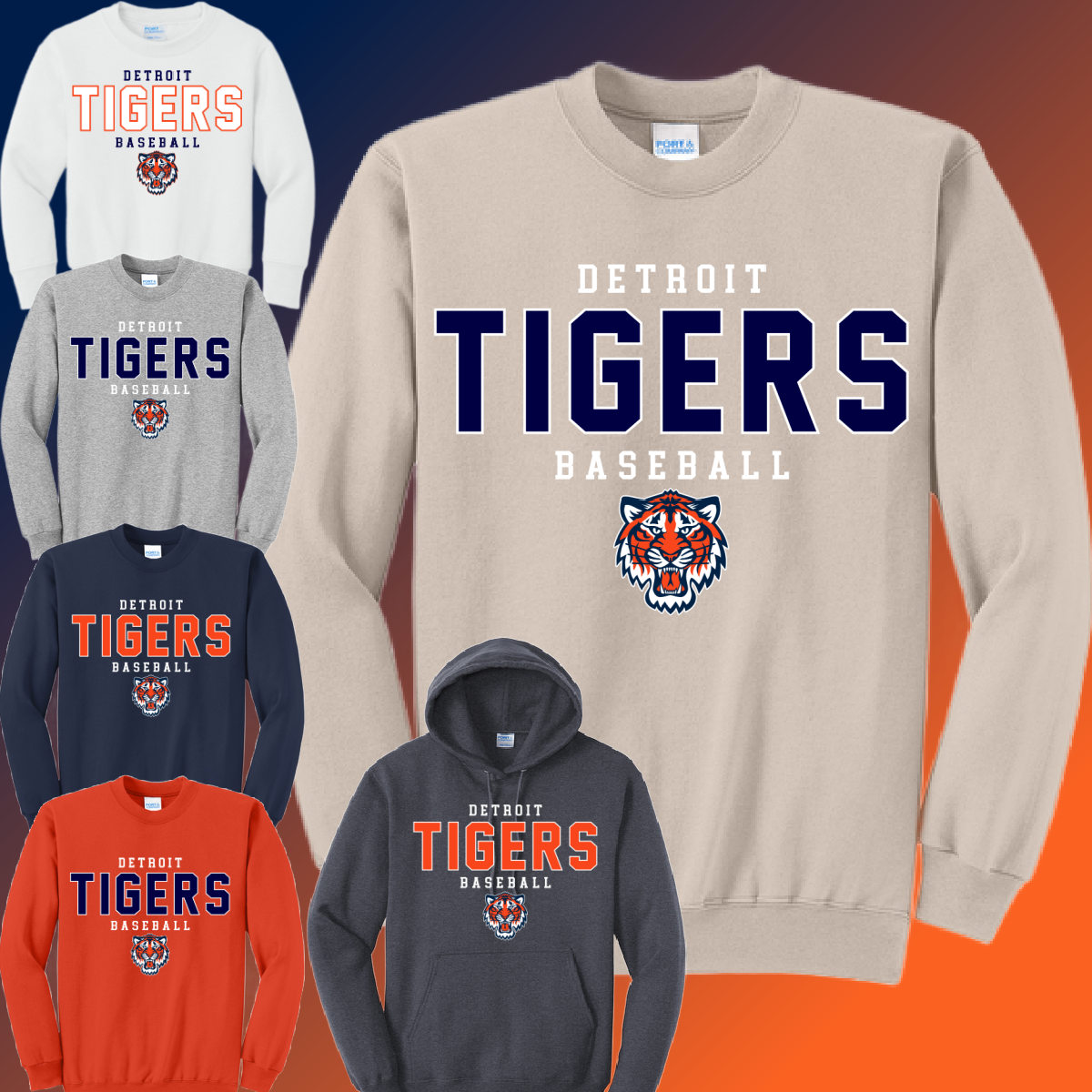 Detroit Baseball - Basic Sweatshirt (Adult)