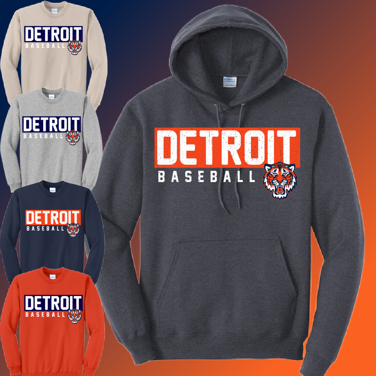 Detroit Baseball - Basic Sweatshirt (Adult)