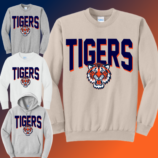 Detroit Baseball - Warped Logo Basic Sweatshirt (Adult)