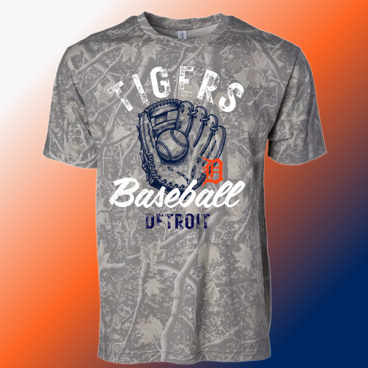 Detroit Baseball - Glove Deadwood Camouflage Tee (Adult)