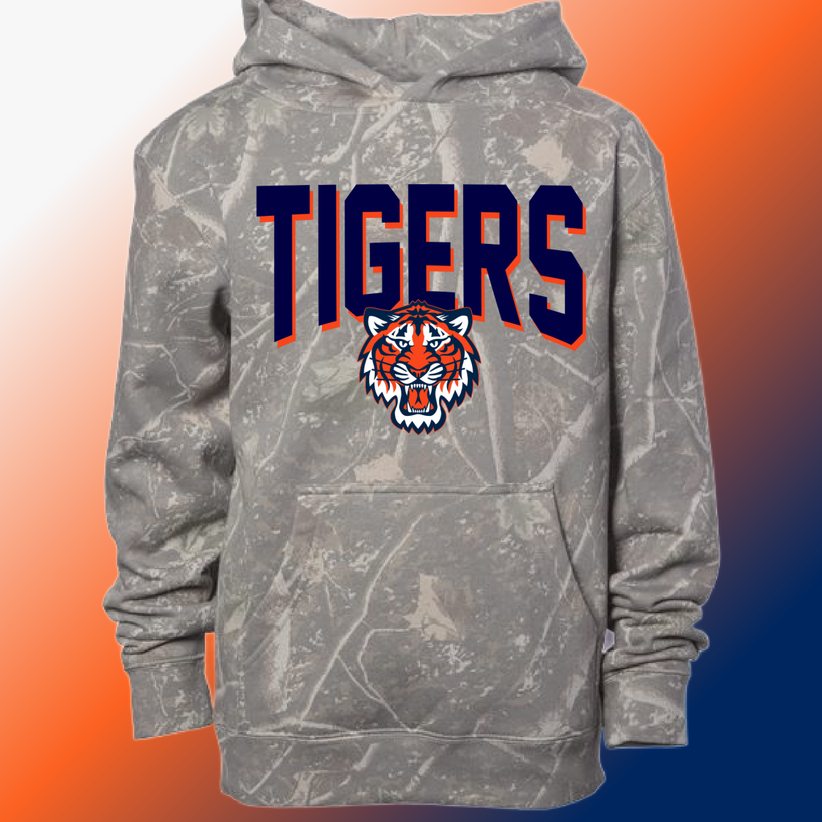 Detroit Baseball - Warped Deadwood Camouflage Hoodie (Youth & Adult)
